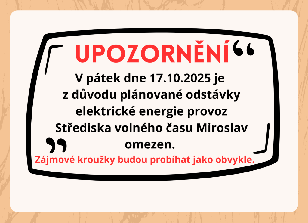 Nepřehlédněte! 