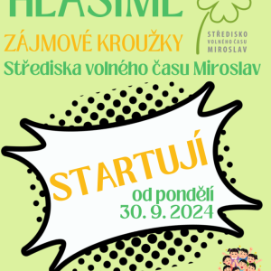 KROUŽKY STARTUJÍ 30.9.2024